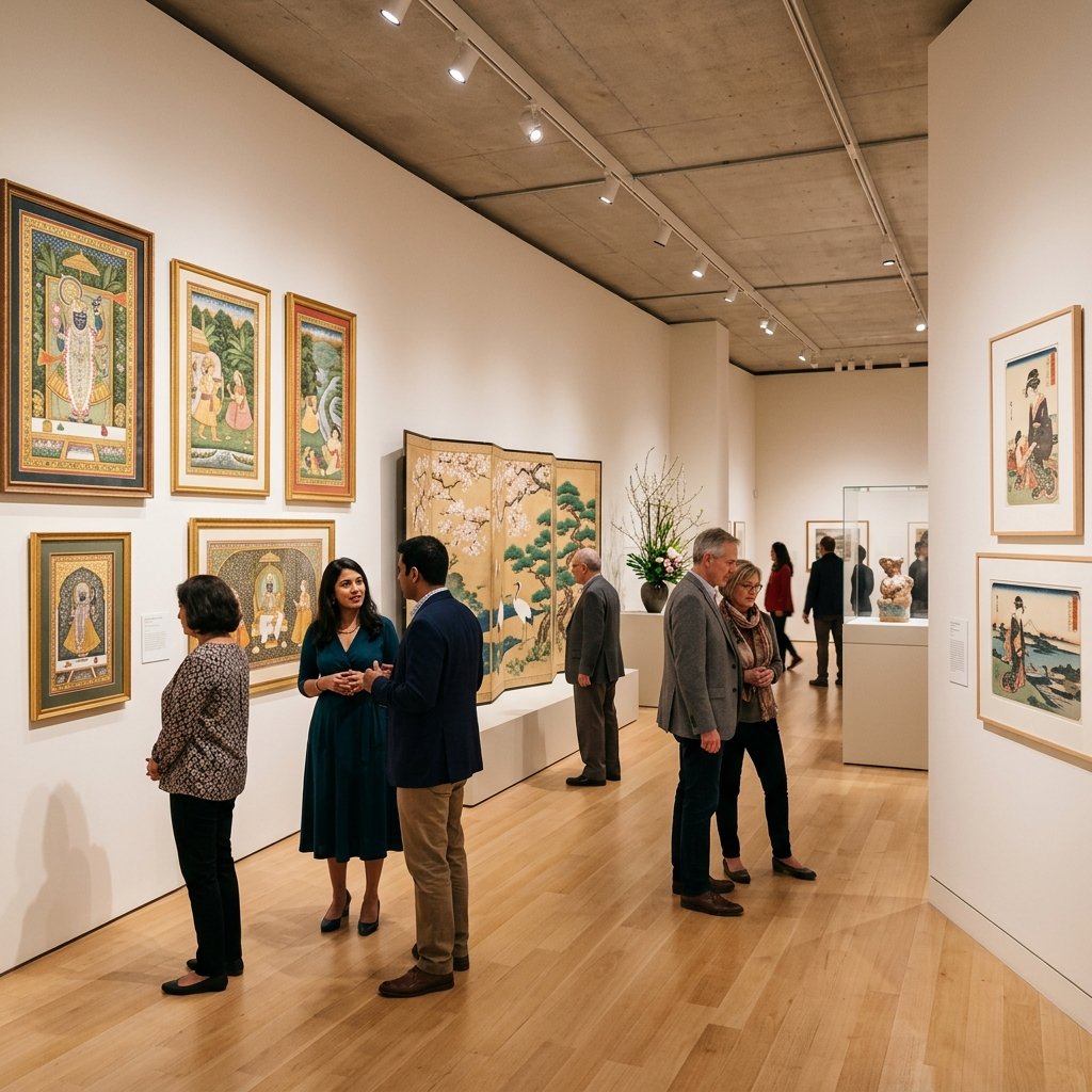 Joint art exhibition featuring Indian and Japanese artistic traditions